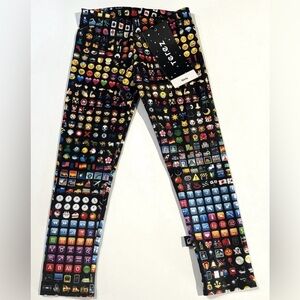 Terez Emoji Print Toddler Girls Leggings Size S Small Retail $58 Multi-Color NWT